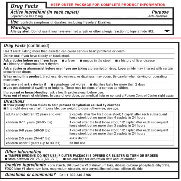 Geri-Care® Anti-Diarrheal 2 mg Strength Caplet 24 per Box (1185426_CS) 24/CS