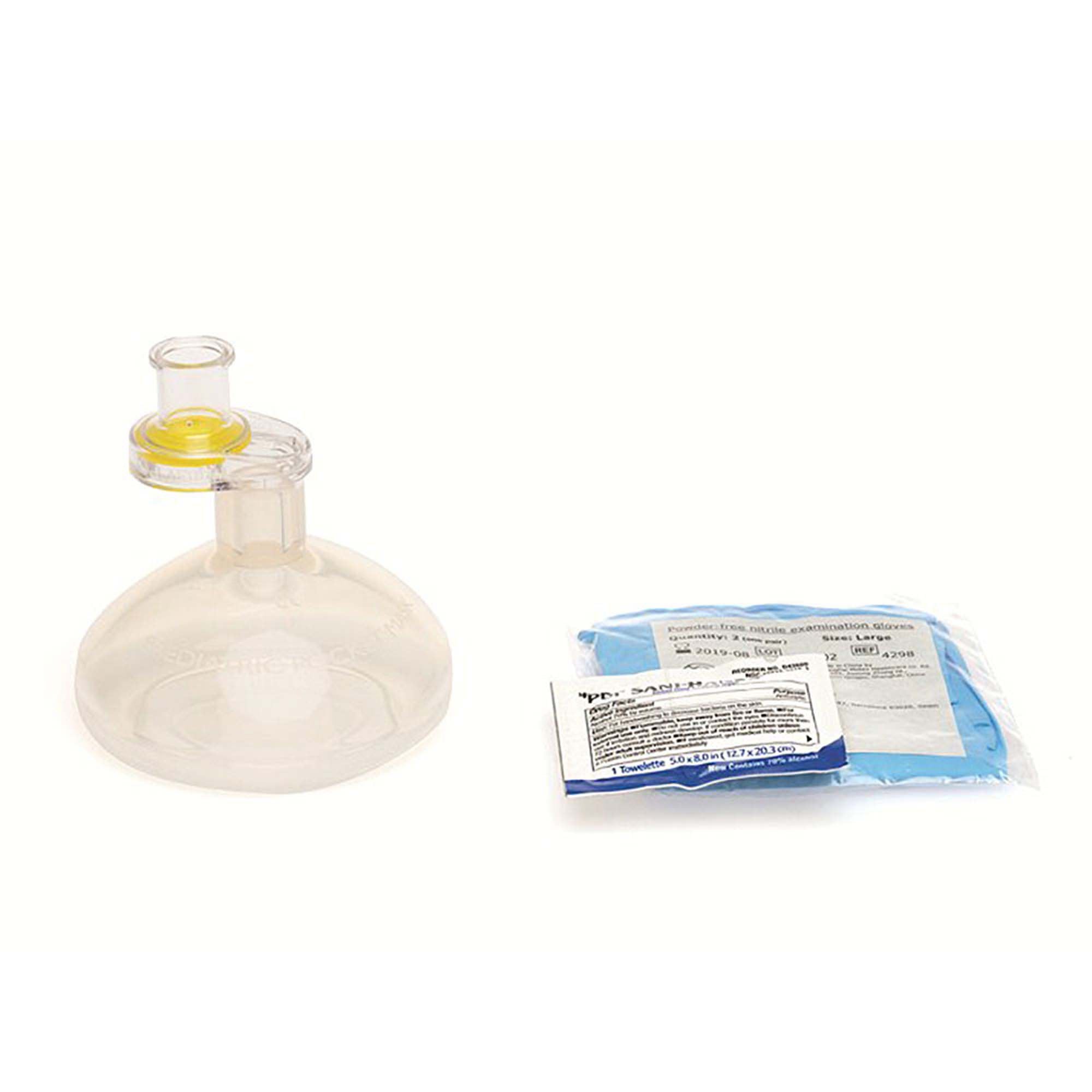 Laerdal A713 Masque Pédiatrique Avec Valve Unidirectionnelle - Usage Unique Avec Gants & Étui