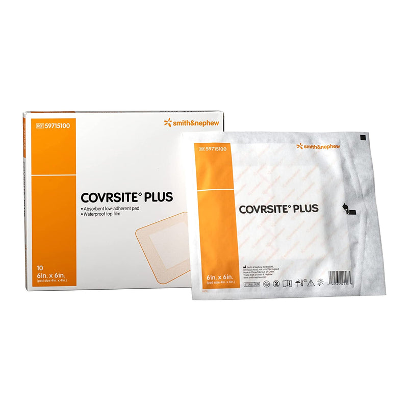 COVRSITE Plus Composite Dressing 6 X 6 Inch Square NonSterile Film Backing (407733_BX) 10/BX