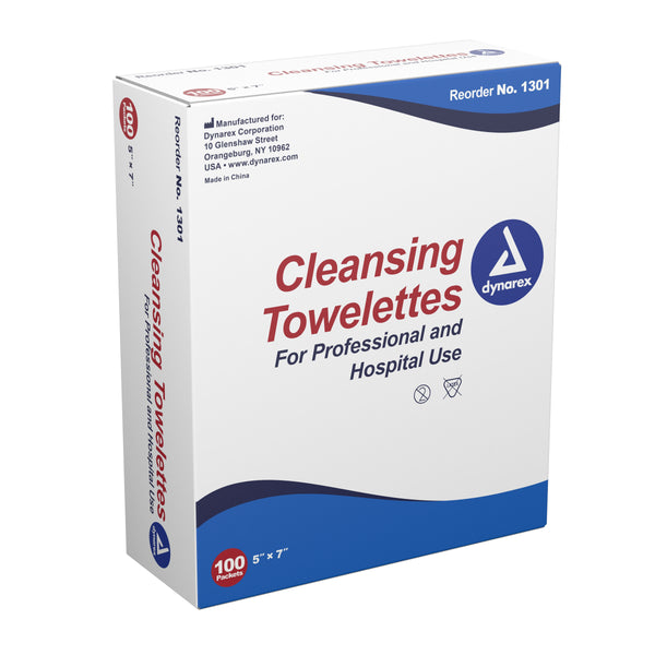 Dynarex® Antiseptic Skin Towelette Individual Packet Scented 100 Count (809891_CS) 1000/CS