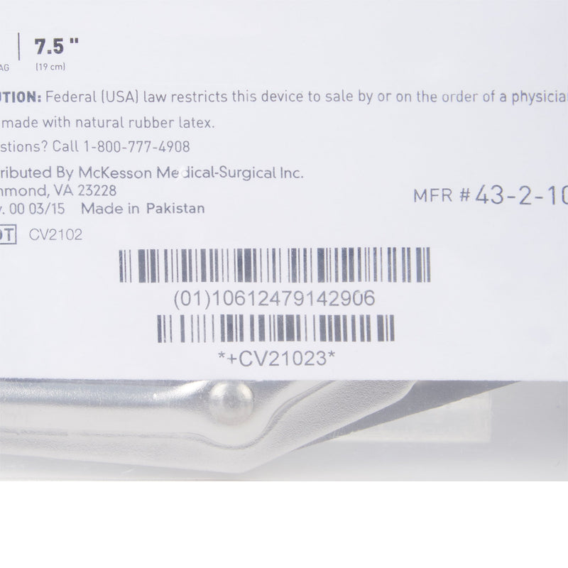 McKesson Utility Scissors 7-1/2 Inch Length Office Grade Stainless Steel Finger Ring Handle (487463_EA) 1/EA