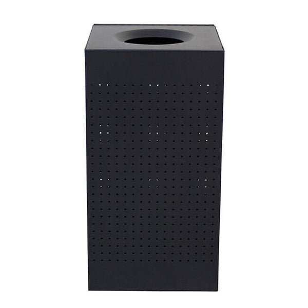 Celestial 25 Gallon Black Square Receptacle with Perforated Holes (4188) Each