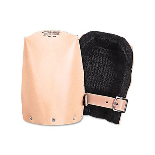 CLC Custom Leather Craft Heavy-Duty Leather Knee Pads, Leather Straps with Buckles, Tan/Black Felt (201-309) 1 Pair