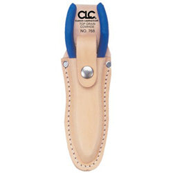 CLC Custom Leather Craft Plier Holder, 1 Compartment, Molded Top Grain Leather, Tan, For Tools Up to 10 in L, Includes Snap-Closure Securing Strap (201-768) Each