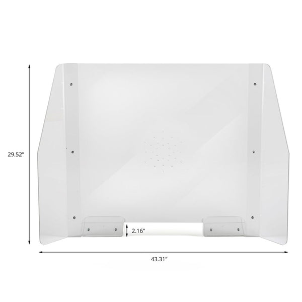 MT Displays Clear Hygienic Separator with Paper slot 29.52x43.30 Inch (UHS1075110X2000) Each