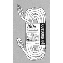 Coleman Cable Vinyl Extension Cord, 100 ft, 1 Outlet (ECI02309) Each