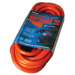 Coleman Cable Vinyl Extension Cord, 25 ft, 1 Outlet, Red (172-02407) Each