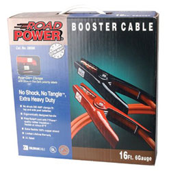 Coleman Cable Automotive Booster Cables, 4/1 AWG, 20 ft, Red (ECI08660) Each