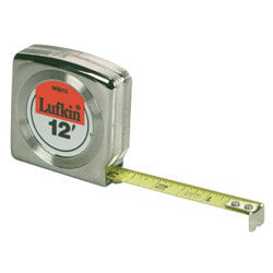 Cooper Hand Tools Mezurall® Measuring Tapes, 1/2 in x 12 ft, Chrome (182-W9212) Each