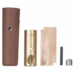 Cooper Interconnect F Series E1012 Plug, Single Pole Connector, Set Screw Female, 1/0 to 3/0 AWG Cap, Red (627-E1012-71) Each