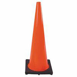 Cortina PVC Traffic Cone, 28 in, PVC, Orange/Black (831-03-500-07) Each