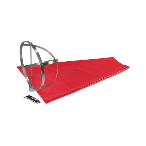 Cortina Windsocks, 18 in x 4 ft, 18 in Height, PVC/Nylon, International Orange (831-03-WS-4KT) Each