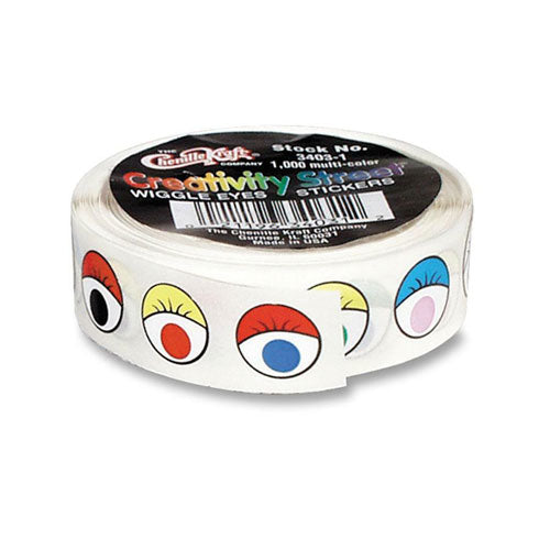 Creativity Street Wiggle Eyes Stickers, 1000/RL, Assorted (PAC340301) Each