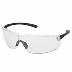 Crews BlackKat Safety Glasses, Clear Lens, Duramass Scratch-Resistant (135-BL110) 12 Pairs
