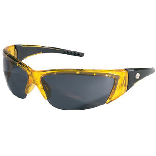Crews ForceFlex Protective Eyewear, Gray Lens, Translucent Yellow Frame (135-FF232) Each