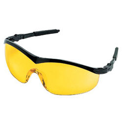 Crews Storm Protective Eyewear, Amber Lens, Polycarbonate, Black Frame, Nylon (135-ST114) Each