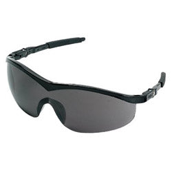 Crews Storm Protective Eyewear, Gray Lens, Scratch-Resistant, Black Frame, Nylon (135-ST112) Each