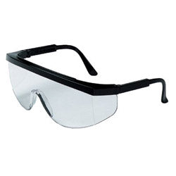 Crews TK1 Series Safety Glasses, Clear Lens, Scratch-Resistant, Black Frame, Nylon (135-TK110) Each