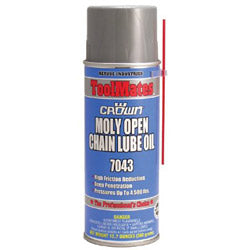 Crown Moly/Oil Open Chain Lube, 16 oz, Aerosol Can (205-7043) 12 Cans