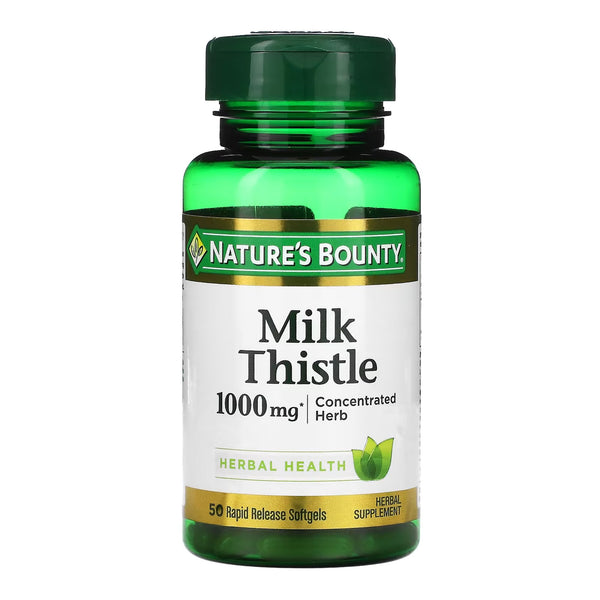 Nature's Bounty® Dietary Supplement Milk Thistle 1,000 mg Strength Capsule 50 per Bottle (1231642_BT) 1/BT