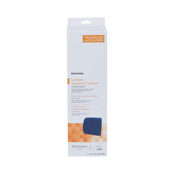 McKesson Lumbar Support Cushion 13-2/5 W X 13 L X 4 D Inch Foam (1103379_EA) 1/EA