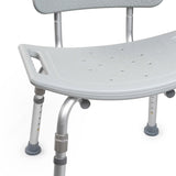 McKesson Bath Bench Without Arms Aluminum Frame Removable Backrest 19-1/4 Inch Seat Width 300 lbs. Weight Capacity (1073631_CS) 4/CS