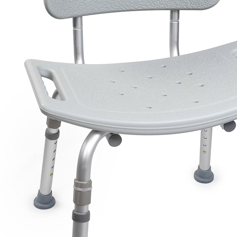 McKesson Bath Bench Without Arms Aluminum Frame Removable Backrest 19-1/4 Inch Seat Width 300 lbs. Weight Capacity (1073631_CS) 4/CS