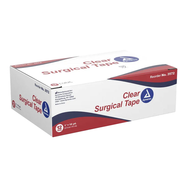 Dynarex® Medical Tape Transparent 1 Inch X 10 Yard Adhesive NonSterile (720269_CS) 144/CS