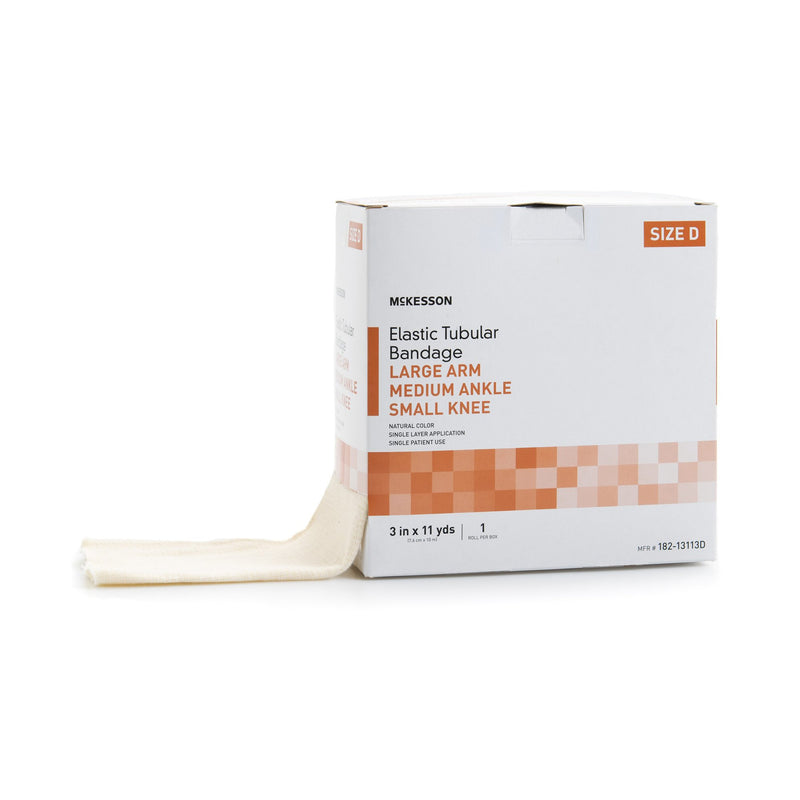 McKesson Spandagrip™ Elastic Tubular Support Bandage 3 Inch X 11 Yard Large Arm / Medium Ankle / Small Knee Pull On Natural NonSterile Size D Standard Compression (1112851_CS) 18/CS