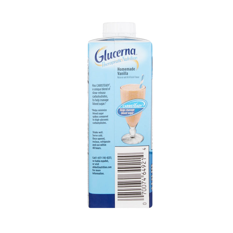 Glucerna® Therapeutic Nutrition Shake Oral Supplement Vanilla Flavor Liquid 8 oz. Carton (1048237_EA) 1/EA