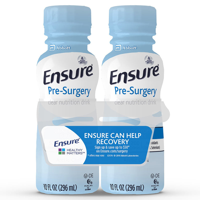 Ensure® Pre-Surgery Clear Carbohydrate Drink Oral Supplement Strawberry Flavor Liquid 10 oz. Bottle (1053430_EA) 1/EA