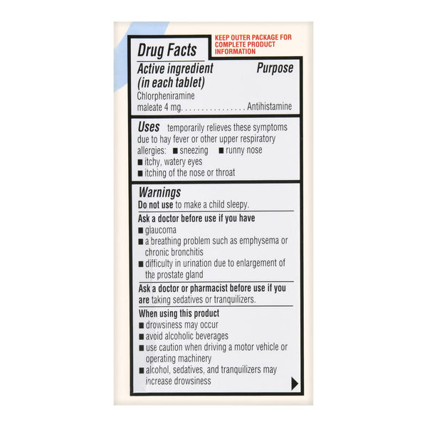 Foster & Thrive™ Allergy Relief 4 mg Strength Tablet 100 per Bottle (1235095_BT) 100/BT