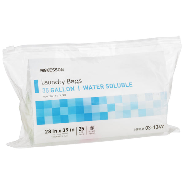 McKesson Hot Water Soluble Laundry Hamper Bag 30 to 35 gal. 28 X 39 Inch Disposable (1147894_CS) 100/CS