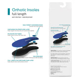 McKesson Orthotic Insole Full Length EVA / Polyester / Polypropylene / Poron® Female 9 to 9-1/2 / Male 7 to 7-1/2 Black / Blue (1205395_BX) 1/BX