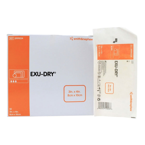 EXU-DRY Anti-Shear Super Absorbent Dressing 3 X 4 Inch Rectangle (330491_EA) 1/EA