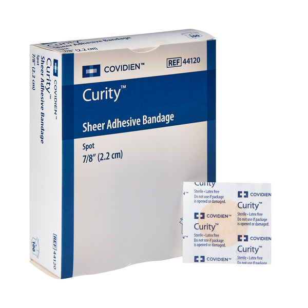 Curity™ Adhesive Spot Bandage 7/8 Inch Plastic Round Sheer Sterile (740397_BX) 100/BX