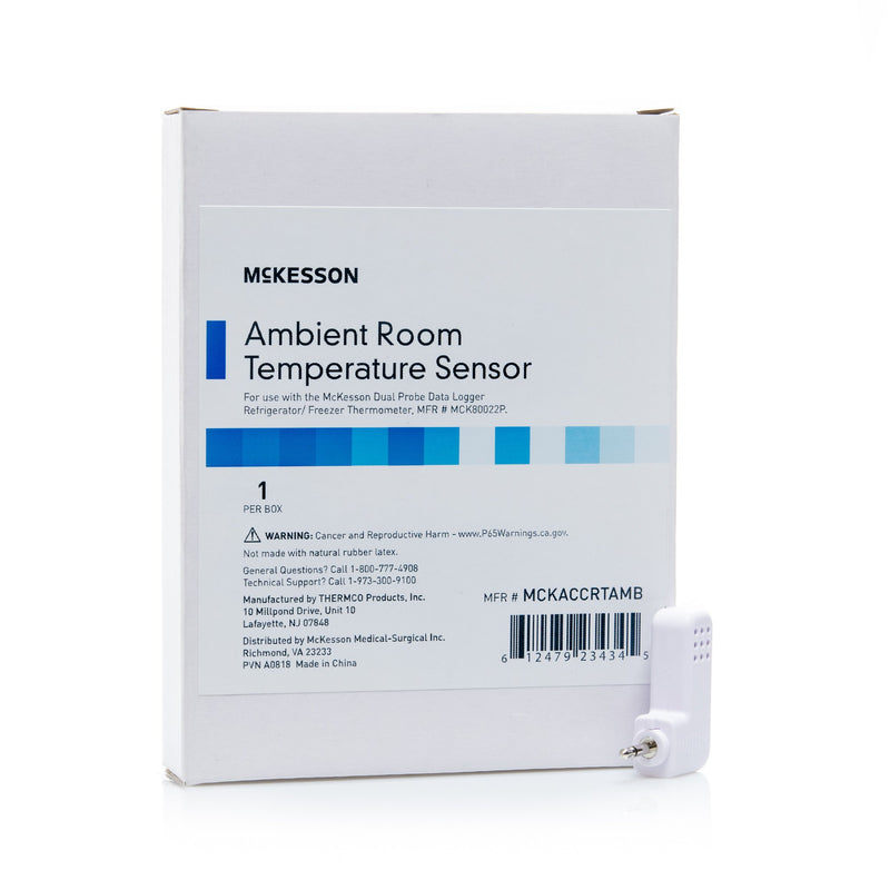 McKesson Ambient Room Temperature Sensor Temperature Range: 32-122ºF (0-50ºC) For use with the Dual Probe Data Logger Refrigerator/ Freezer Thermometer, MFR # MCK80022P (1109974_EA) 1/EA