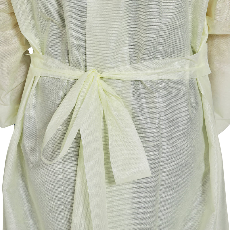 McKesson Protective Procedure Gown X-Large Yellow NonSterile AAMI Level 2 Disposable (1247994_CS) 100/CS