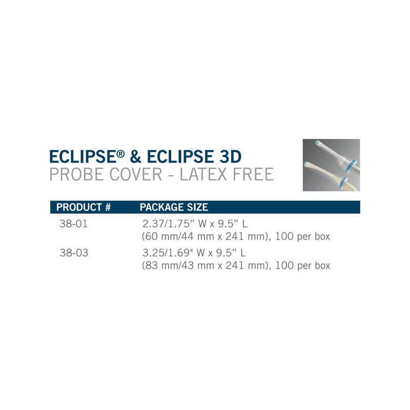 Eclipse® 3D Ultrasound Probe Cover 3-1/4 Inch tempered to 1-7/10 X 9-1/2 Inch Polyisoprene NonSterile Tapered (728021_CS) 600/CS