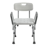 drive™ Bath Bench Padded Removable Arms Aluminum Frame With Backrest 16 Inch Seat Width 300 lbs. Weight Capacity (1032859_EA) 1/EA