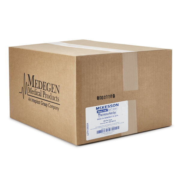 McKesson Biohazard Waste Bag Biohazard Symbol / Infectious Waste 40 to 45 gal. Red 40 X 46 Inch (192886_CS) 200/CS