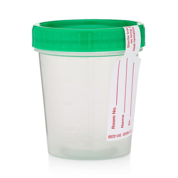 StatLab Medical Products Specimen Container 120 mL (4 oz.) Screw Cap Patient Information Sterile (1109302_CS) 100/CS