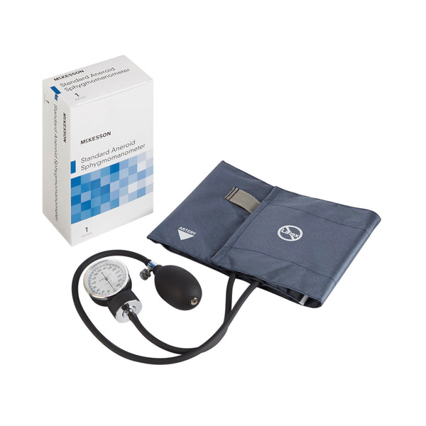 McKesson Brand Aneroid Sphygmomanometer Unit Large Adult Cuff Nylon Cuff 34 - 50 cm Pocket Aneroid (803198_BX) 1/BX