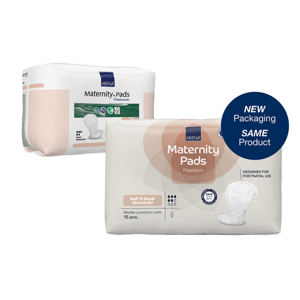 Abena™ Maternity Pad Premium Bladder Control Pad 7.9 X 17.3 Inch Heavy Absorbency Fluff / Polymer Core One Size Fits Most (1214728_BG) 14/BG