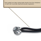 W.A. Baum Sprague Stethoscope Black 2-Tube 30 Inch Tube Double Sided Chestpiece (709505_EA) 1/EA