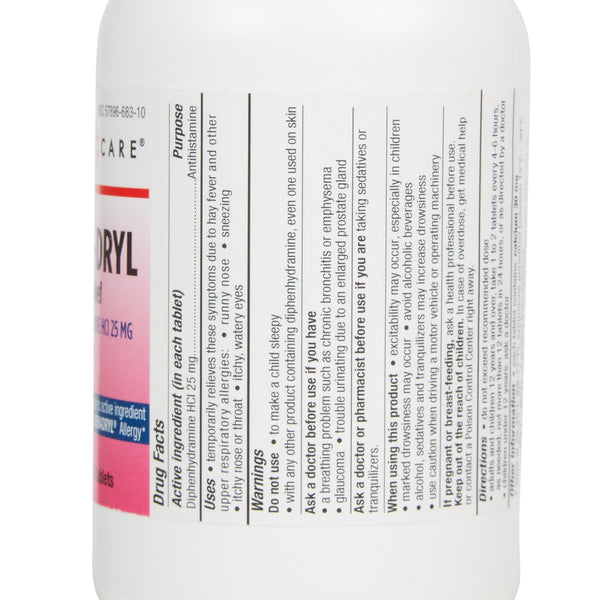 Geri-Care® Allergy Relief 25 mg Strength Tablet 1,000 per Bottle (558679_CS) 12/CS