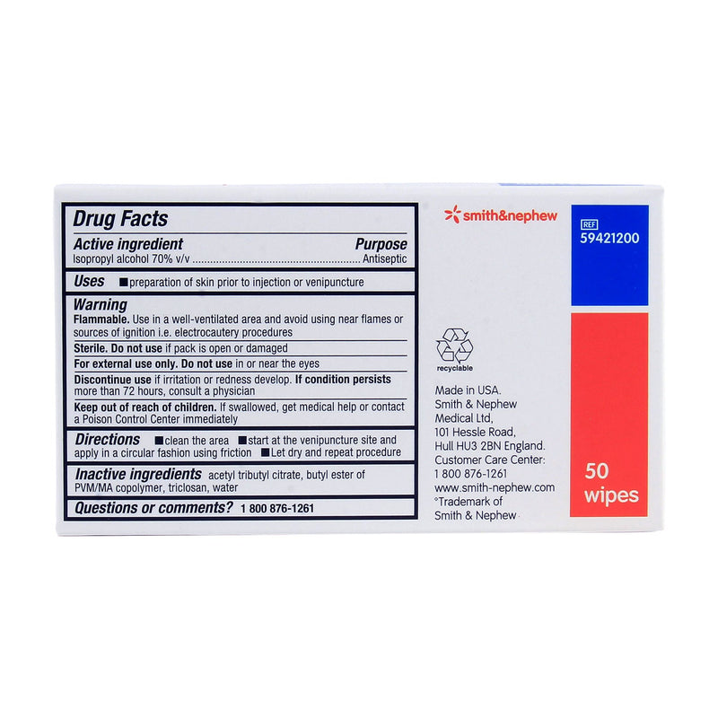 IV PREP™ Alcohol Prep Pad 70% Strength Isopropyl Alcohol Individual Packet Sterile (175828_BX) 50/BX