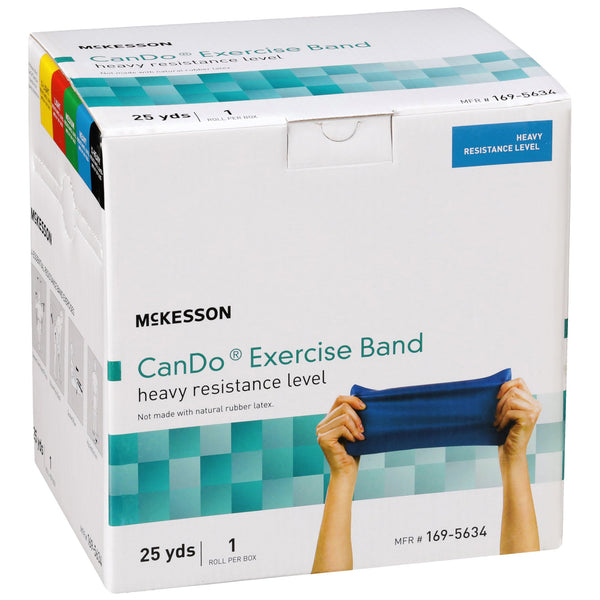 McKesson CanDo® Exercise Resistance Band Blue 5 Inch X 25 Yard Heavy Resistance (1073320_EA) 1/EA