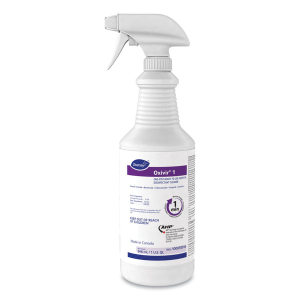 Diversey™ Oxivir® 1 Surface Disinfectant Cleaner Peroxide Based Trigger Spray Liquid 32 oz. Bottle Cherry Almond Scent NonSterile (1159651_EA) 1/EA