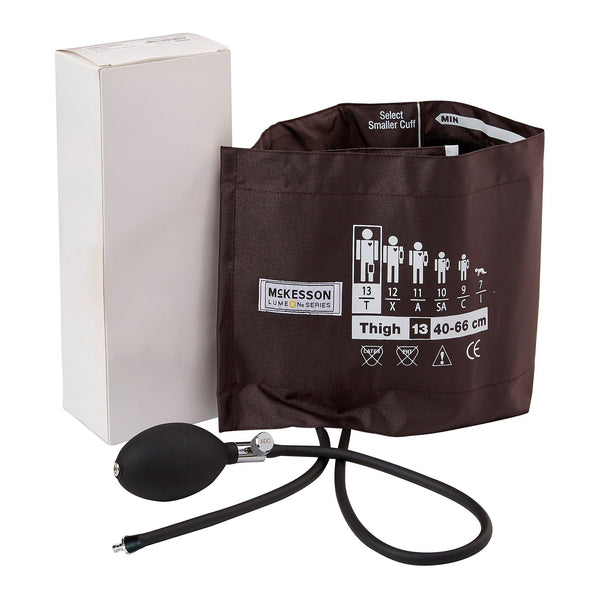 McKesson LUMEON™ Reusable Blood Pressure Cuff and Bulb 40 to 66 cm Leg Nylon Cuff Thigh Cuff (850936_CS) 12/CS